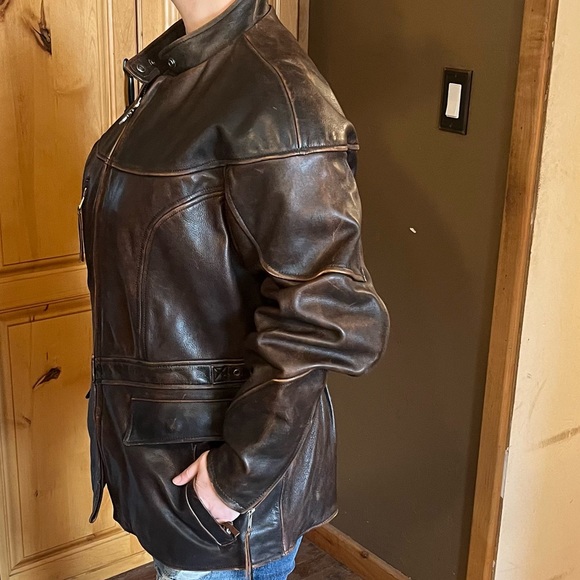 Harley Davidson Motorcycle Leather Jacket 90’s - Picture 5 of 14